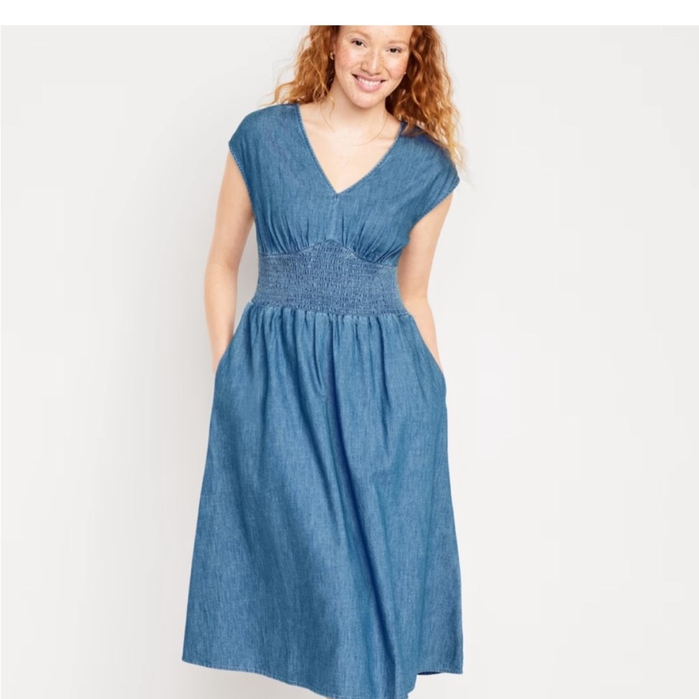 Old Navy Chambray Midi Dress, XL